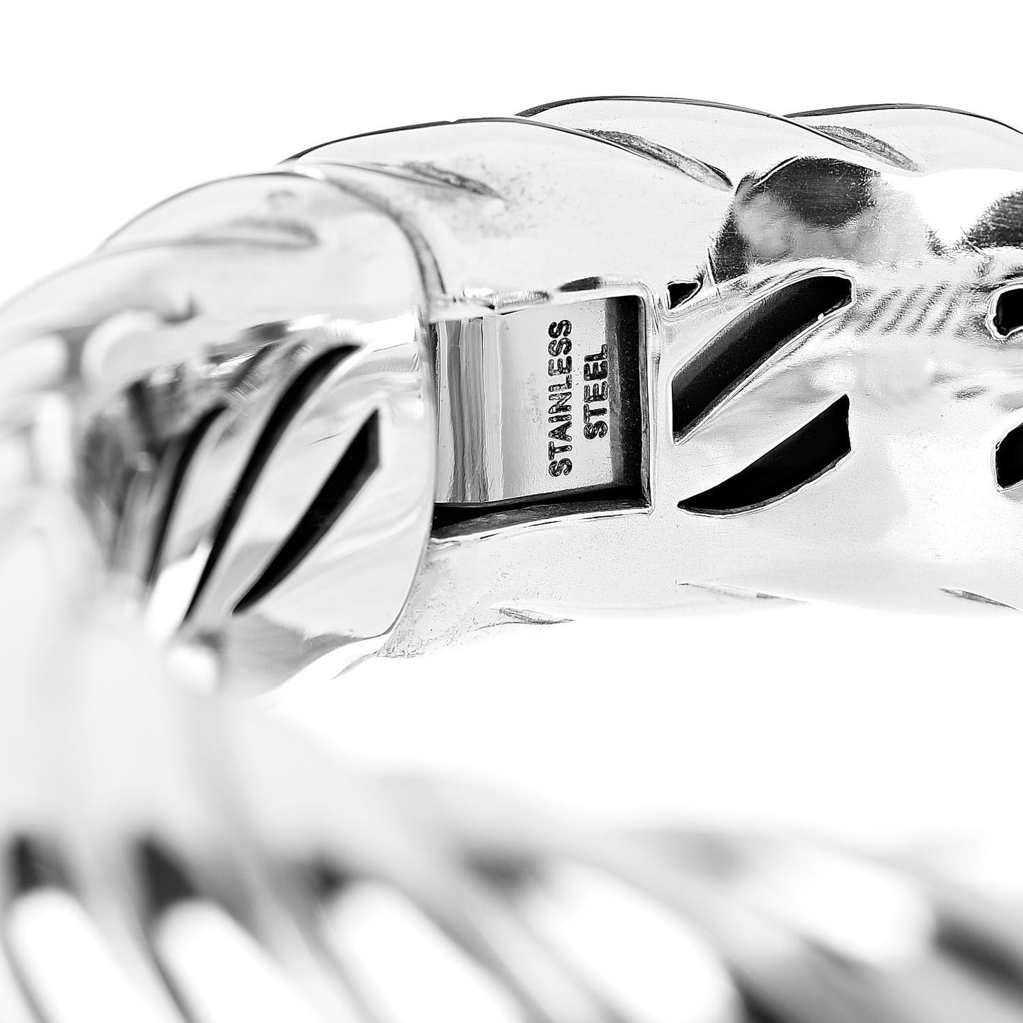 Sterling Silver Diamond Black Onyx 18mm Waverly Hinge Bracelet