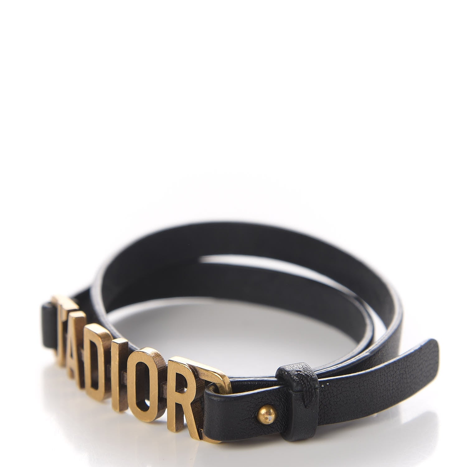 Christian Dior Calfskin J'adior Double Bracelet Black 4 of 6