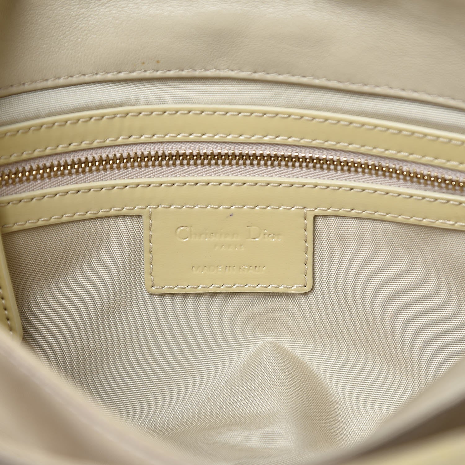 Christian Dior Patent Cannage New Lock Flap Ivory 6 of 13