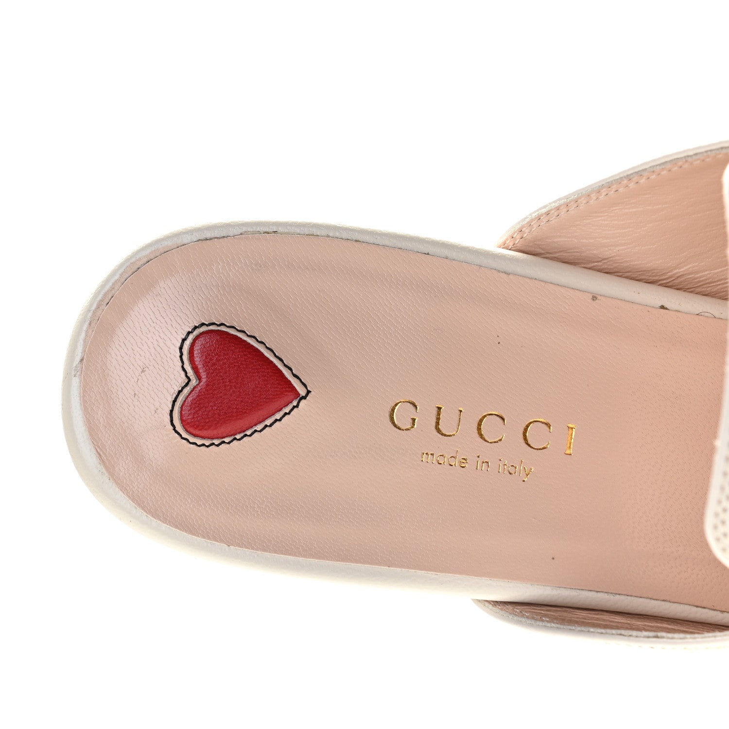 Gucci Goatskin Bee Star Embroidered Womens Princetown Slippers 39 Mystic White 5 of 16