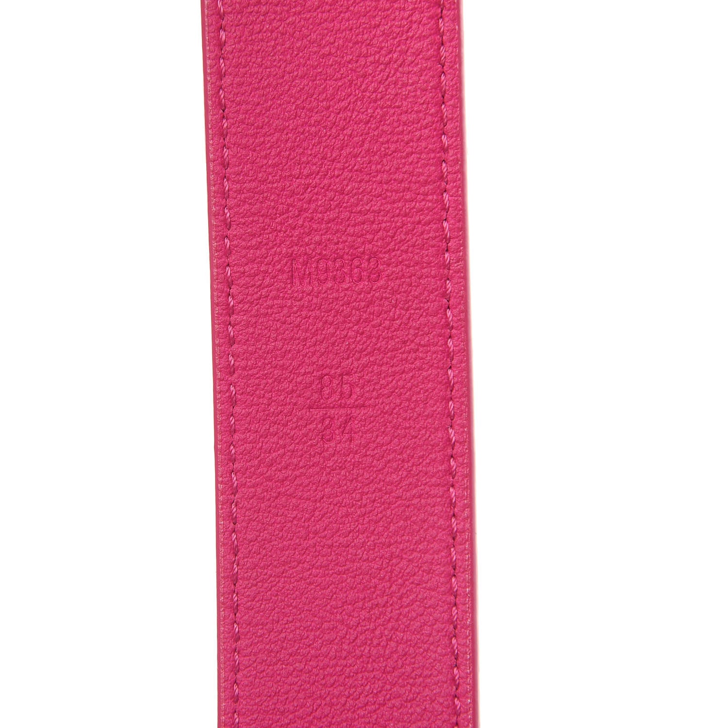 Louis Vuitton Taurillon Calfskin Essential V 30mm Belt 85 34 Fuchsia 6 of 8