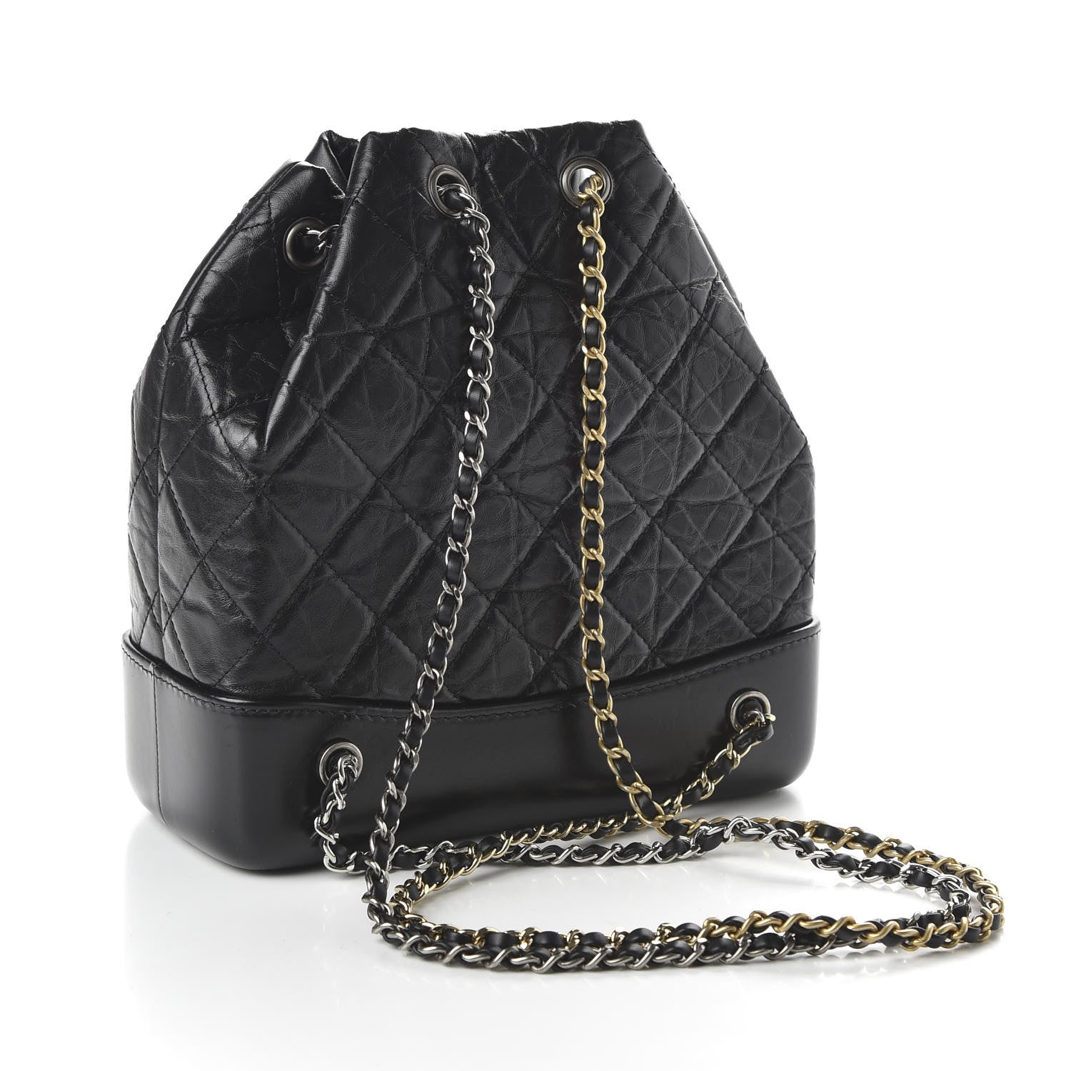 Chanel Aged Calfskin Quilted Small Gabrielle Backpack Black 2 of 11
