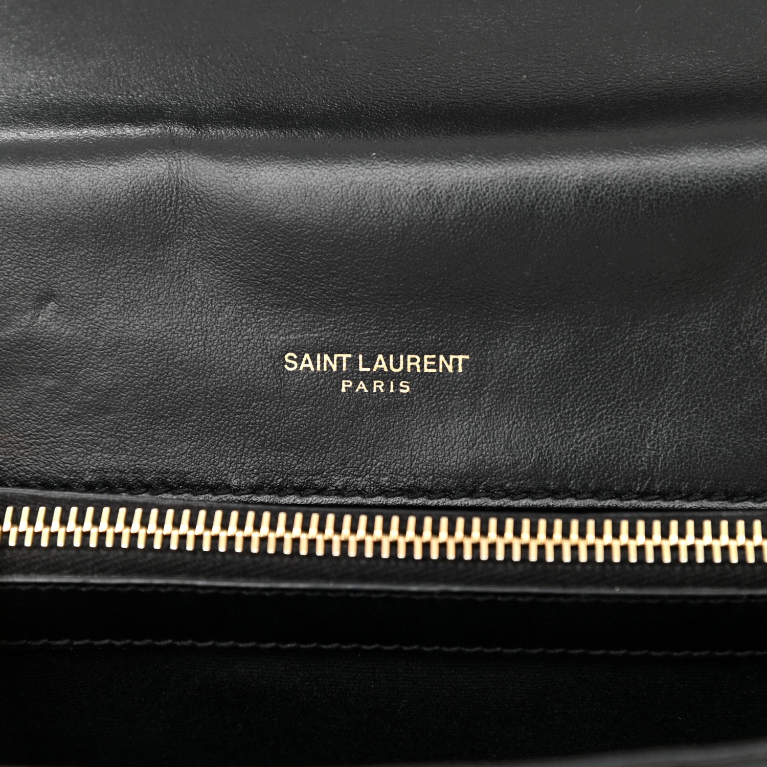 Saint Laurent Calfskin Matelasse Chevron Studded Monogram Medium College Bag Black 6 of 12