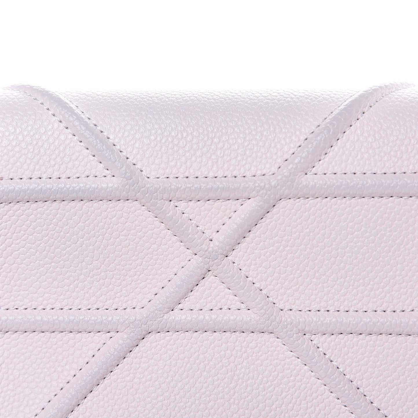Grained Calfskin Diorama Wallet on Chain Pouch Rose Poudre