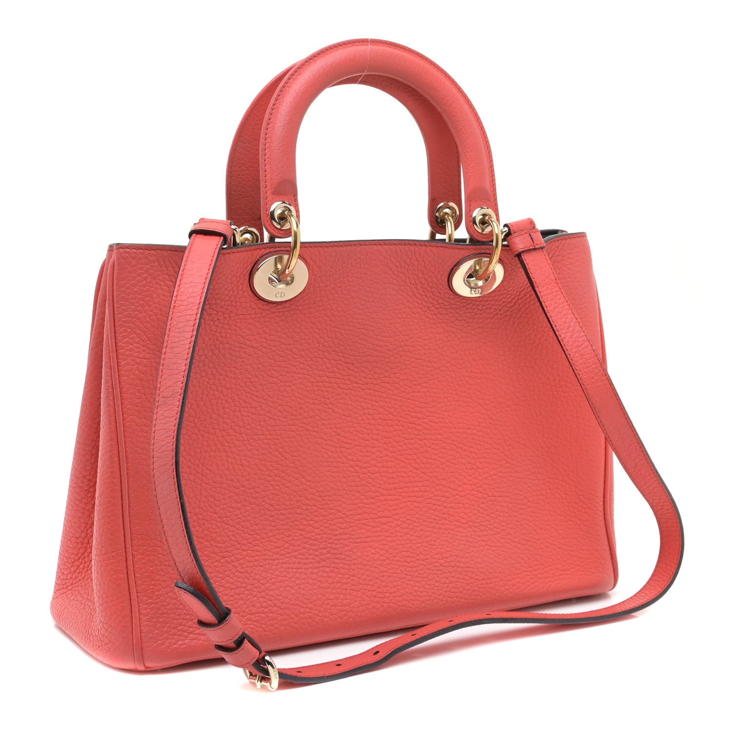 Christian Dior Bullcalf Medium Diorissimo Tote True Red 3 of 13