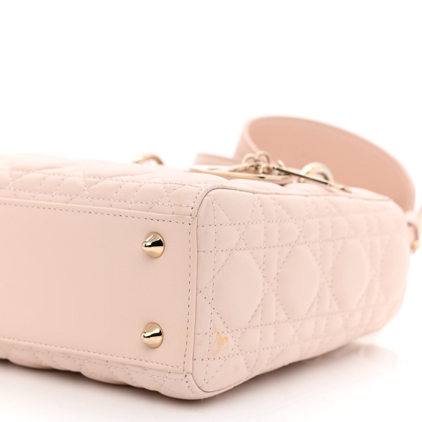 Lambskin Cannage Small Lucky Badges My Lady Dior Pink