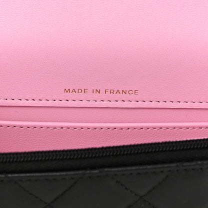 Chanel Lambskin Quilted Flap Phone Holder With Chain Black Lilac 7 of 15