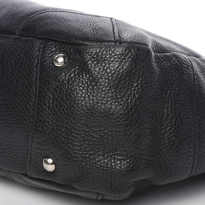 Prada Vitello Daino Side Pocket Hobo Black 7 of 10