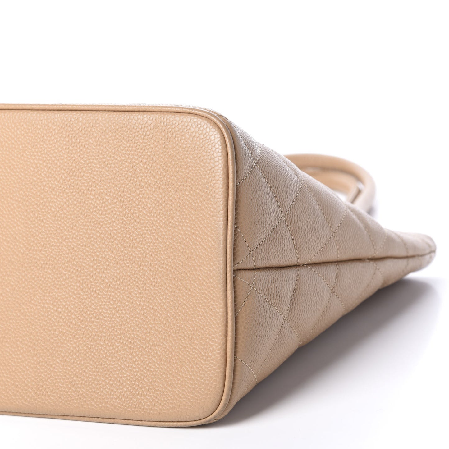 Caviar Quilted Medallion Tote Beige