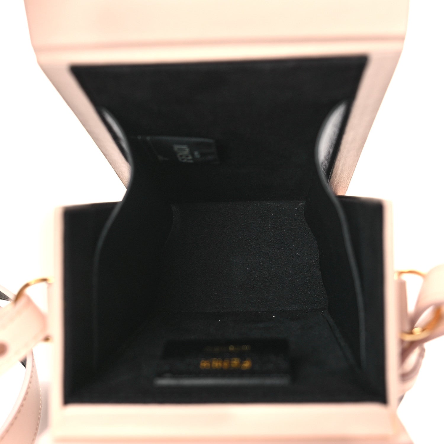 Fendi Vitello Fluffy Logo Vertical Box Rosa Quarzo Black 5 of 9