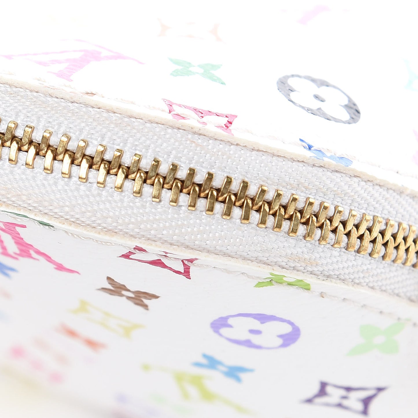 Monogram Multicolor Cosmetic Pouch White Litchi