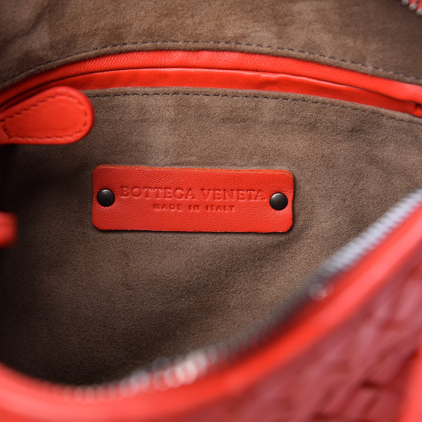 Nappa Intrecciato Nodini Crossbody Messenger Red
