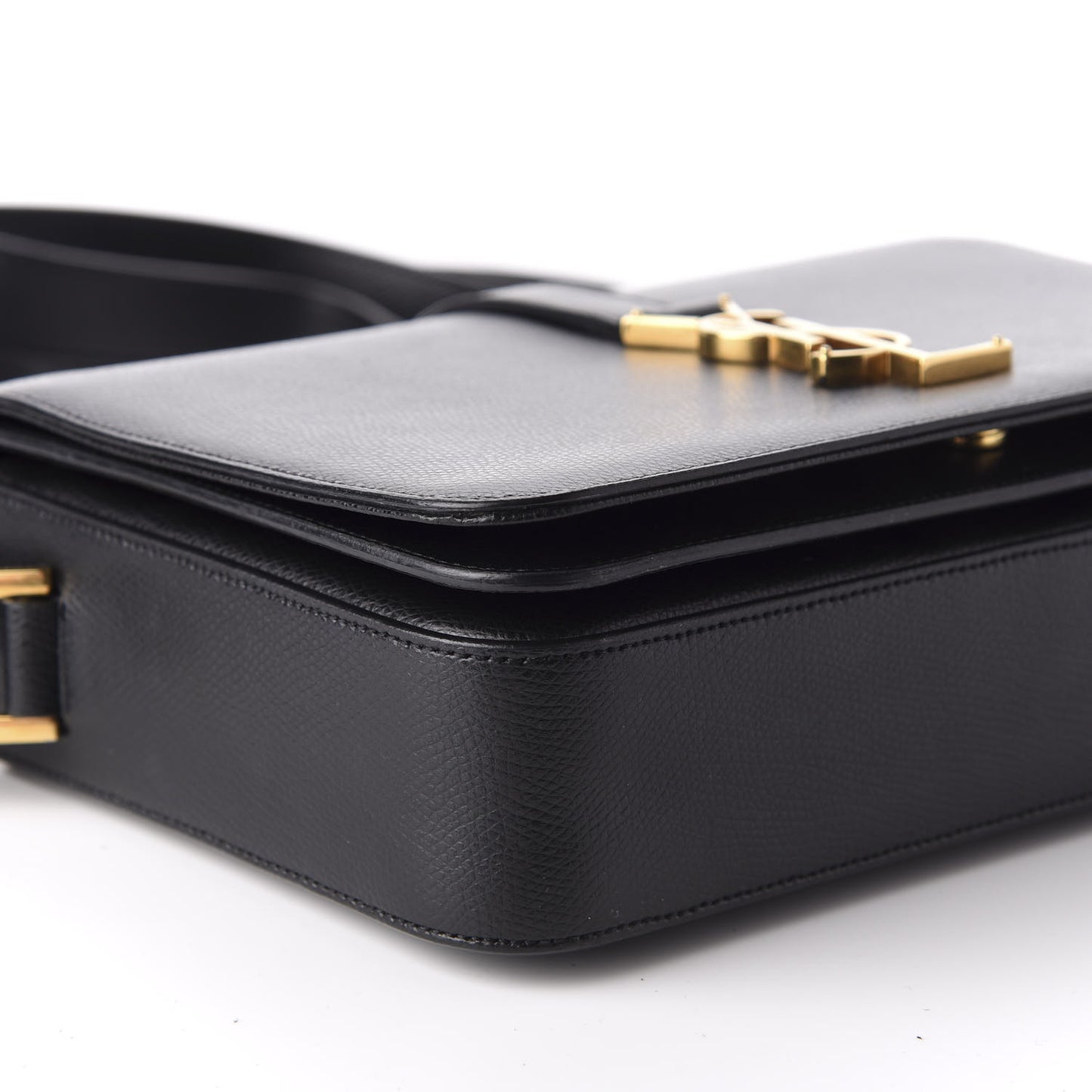 Textured Calfskin Medium Classic Monogram Universite Bag Black