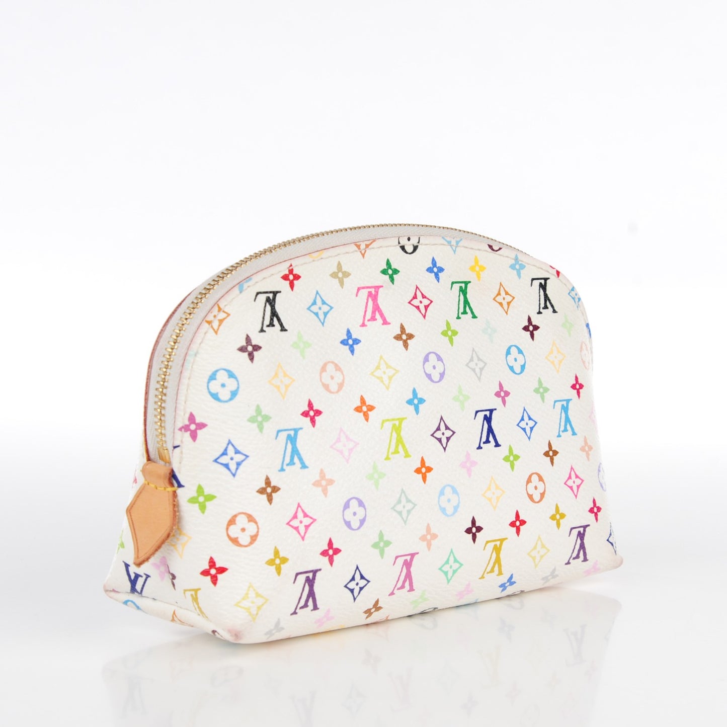 Monogram Multicolor Cosmetic Pouch White Litchi