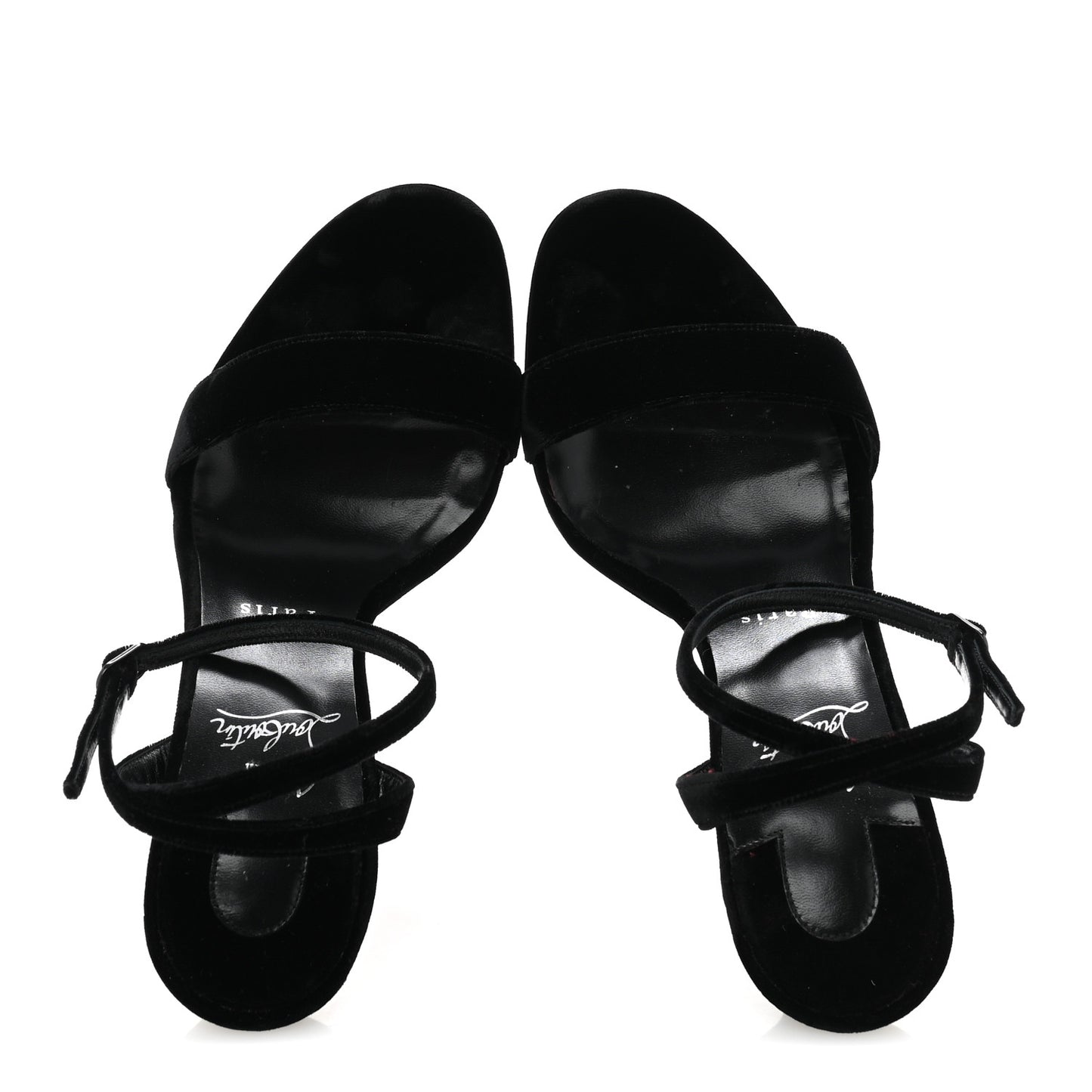 Velvet Loubi Queen Alta 150 Platform Sandals 39 Black