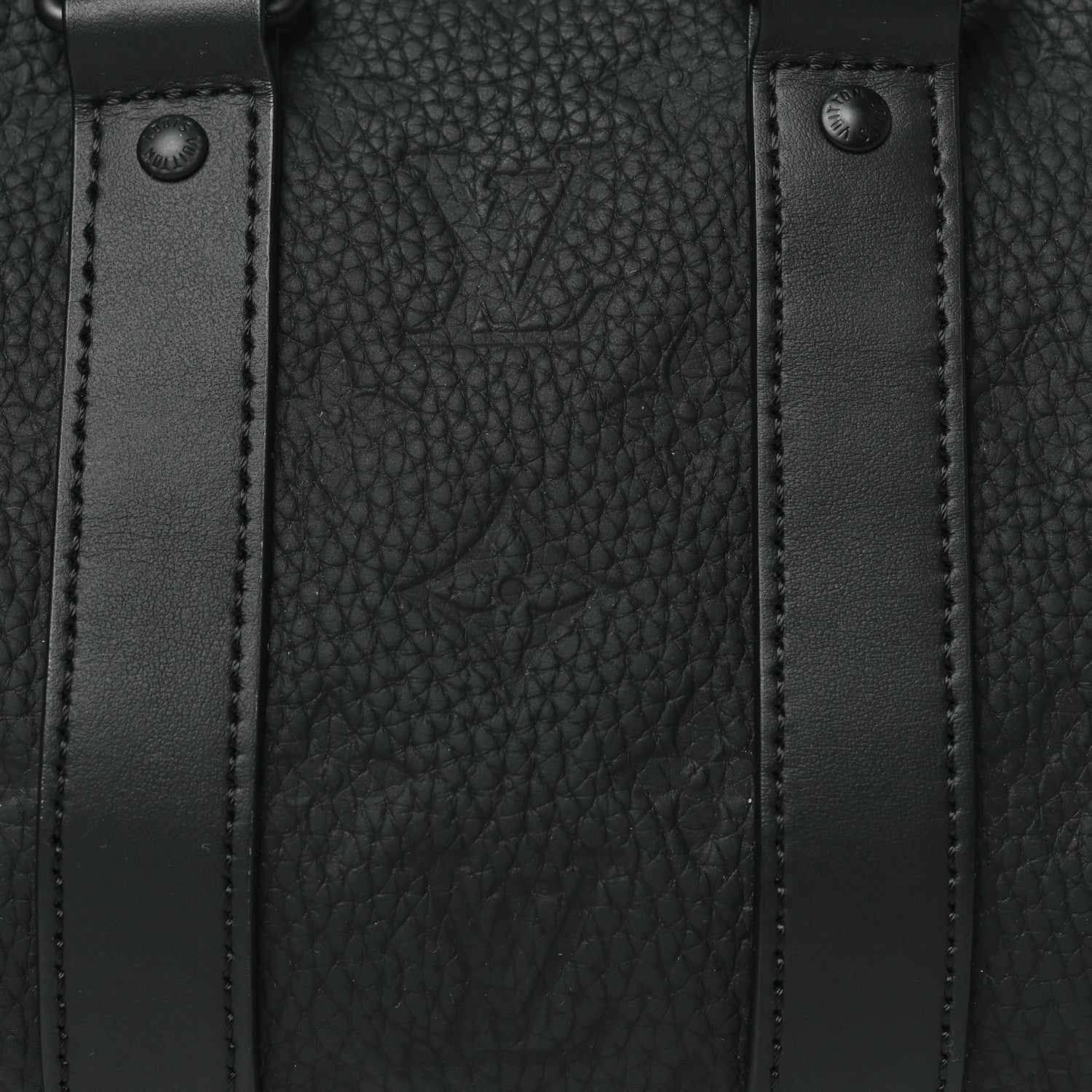 Louis Vuitton Monogram Taurillon Keepall Bandouliere 25 Black 7 of 9