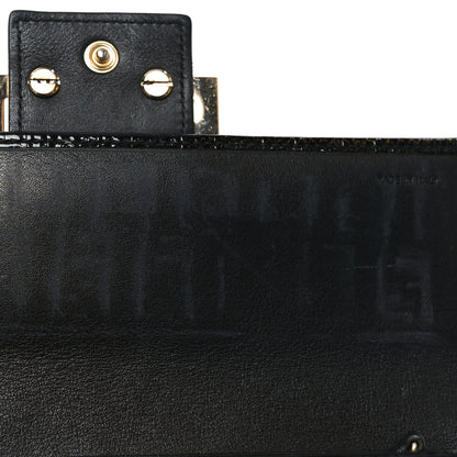 Fendi Patent Zucchino Continental Wallet Black 9 of 10