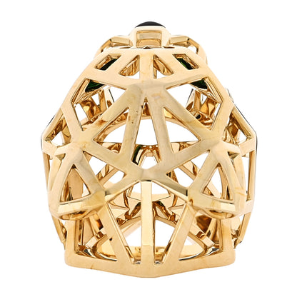 Cartier 18K Yellow Gold Tsavorite Onyx Panthère De Cartier Ring 53 6.5 3 of 7