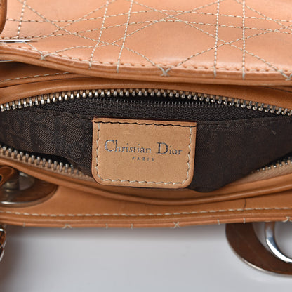 Christian Dior Calfskin Cannage Medium Lady Dior Camel 7 of 24