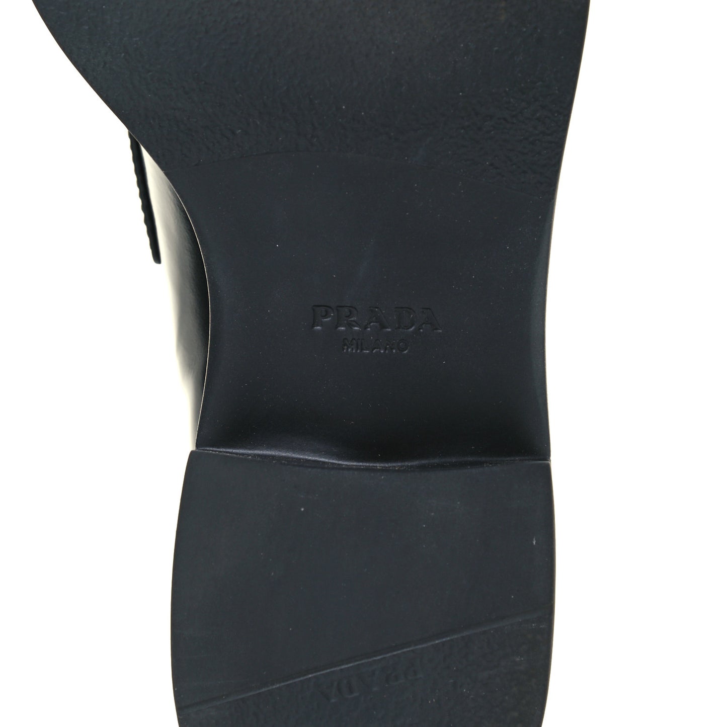Spazzolato Metal Triangle Logo 50mm Loafers 38.5 Black