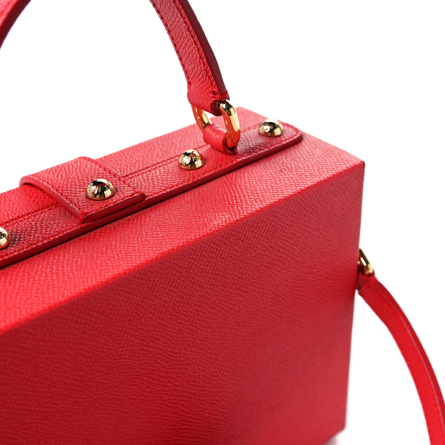Dolce & Gabbana Calfskin Treasure Box Bag Red 12 of 13