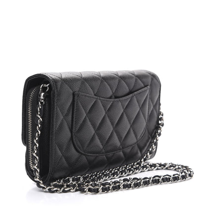 Chanel Caviar Quilted Wallet On Chain WOC Black 2 of 9