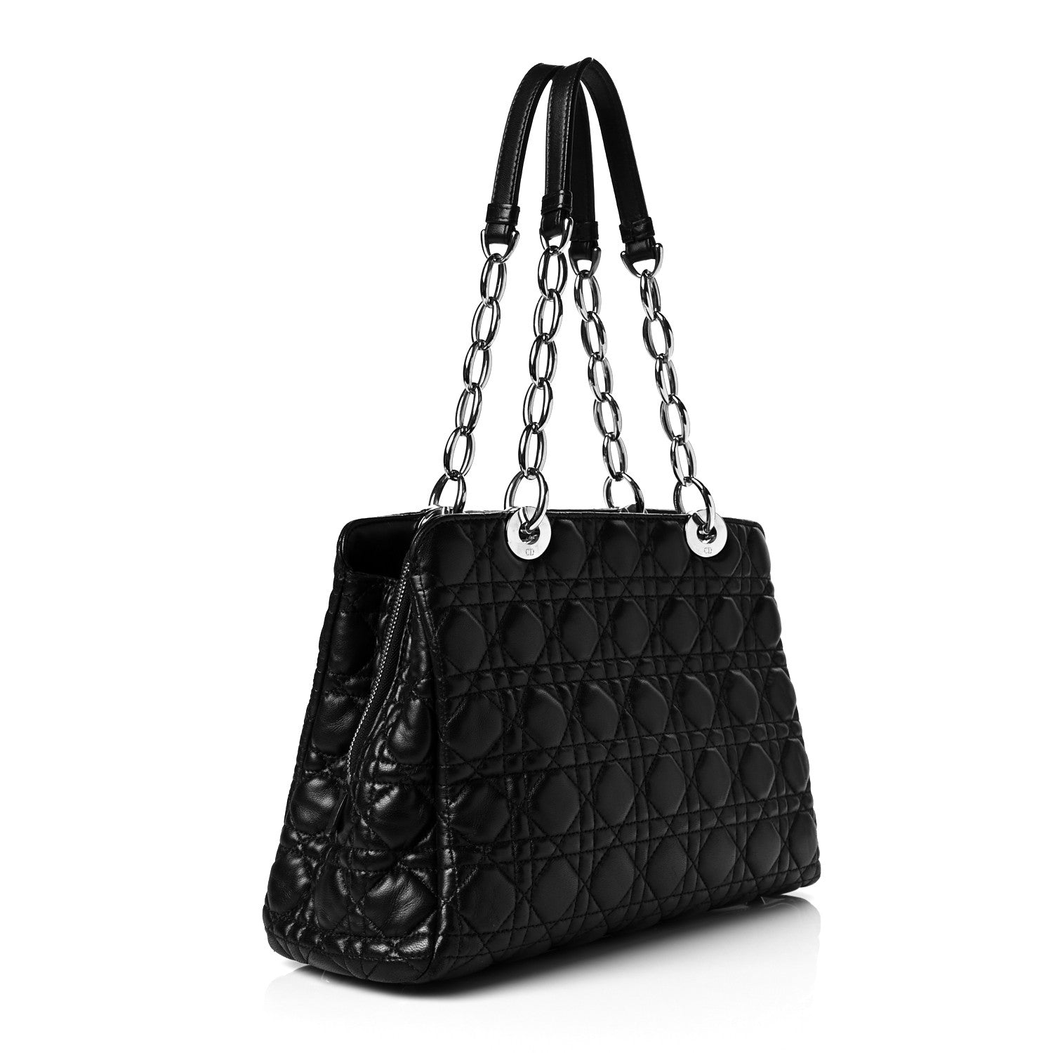 Christian Dior Lambskin Cannage Small Dior Soft Shopping Tote Black 3 of 11