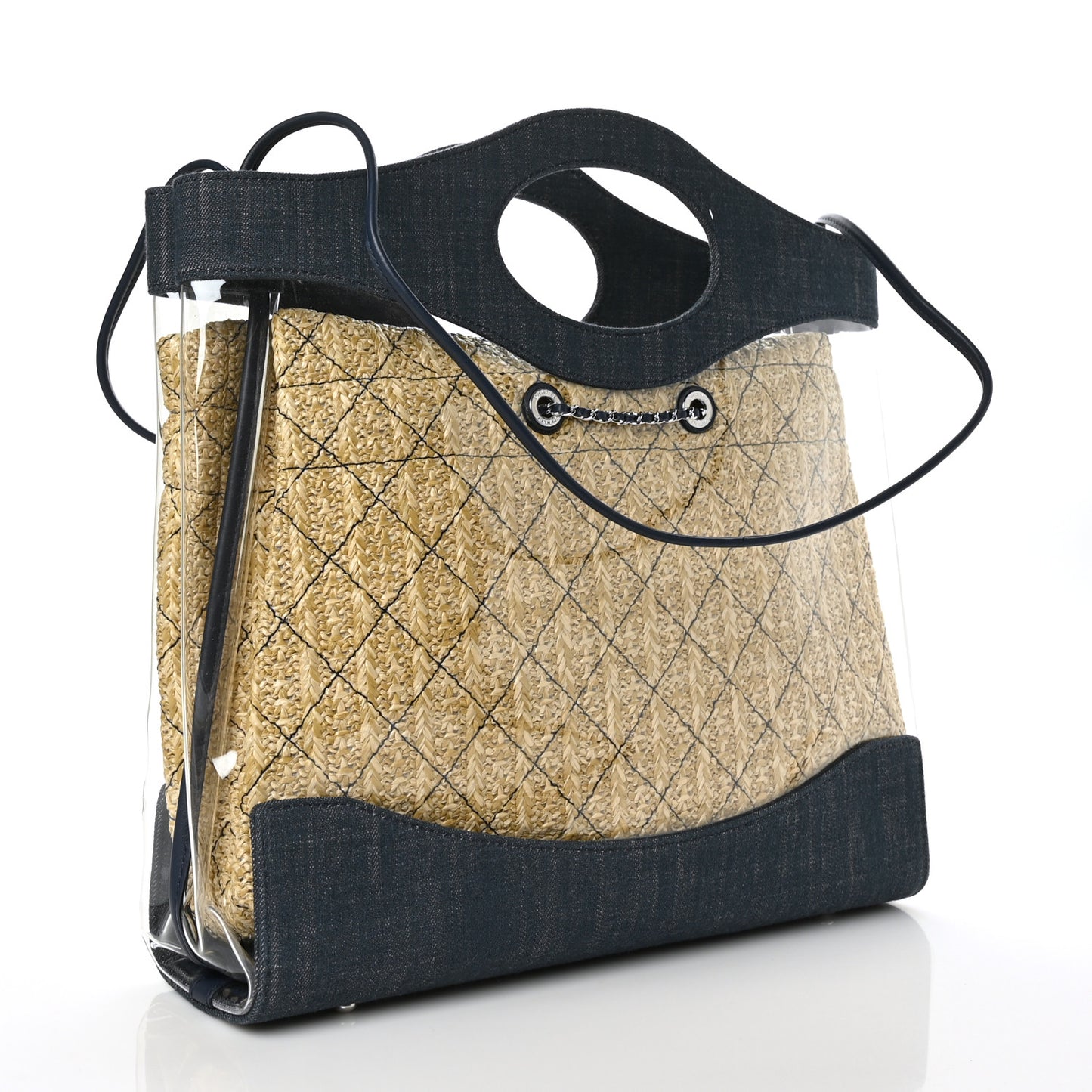 Denim PVC Chanel 31 Bag Blue