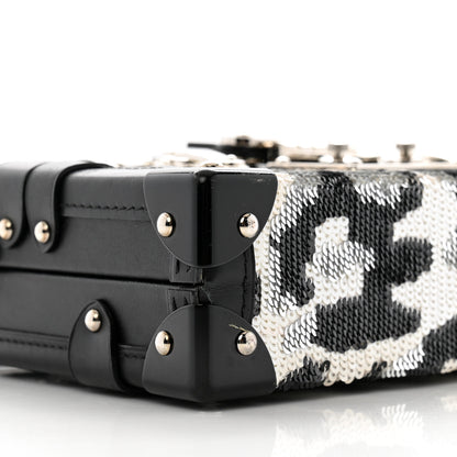 Louis Vuitton Sequins Leopard Petite Malle Black Gris 7 of 10