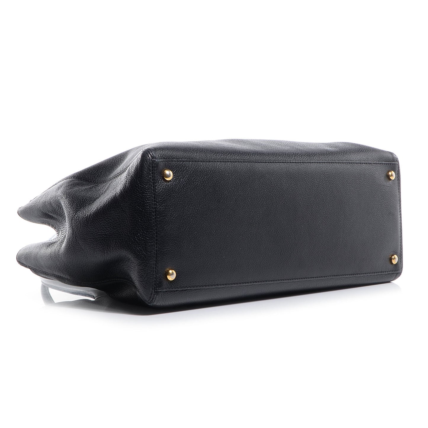 Calfskin Cerf Shopper Tote Black