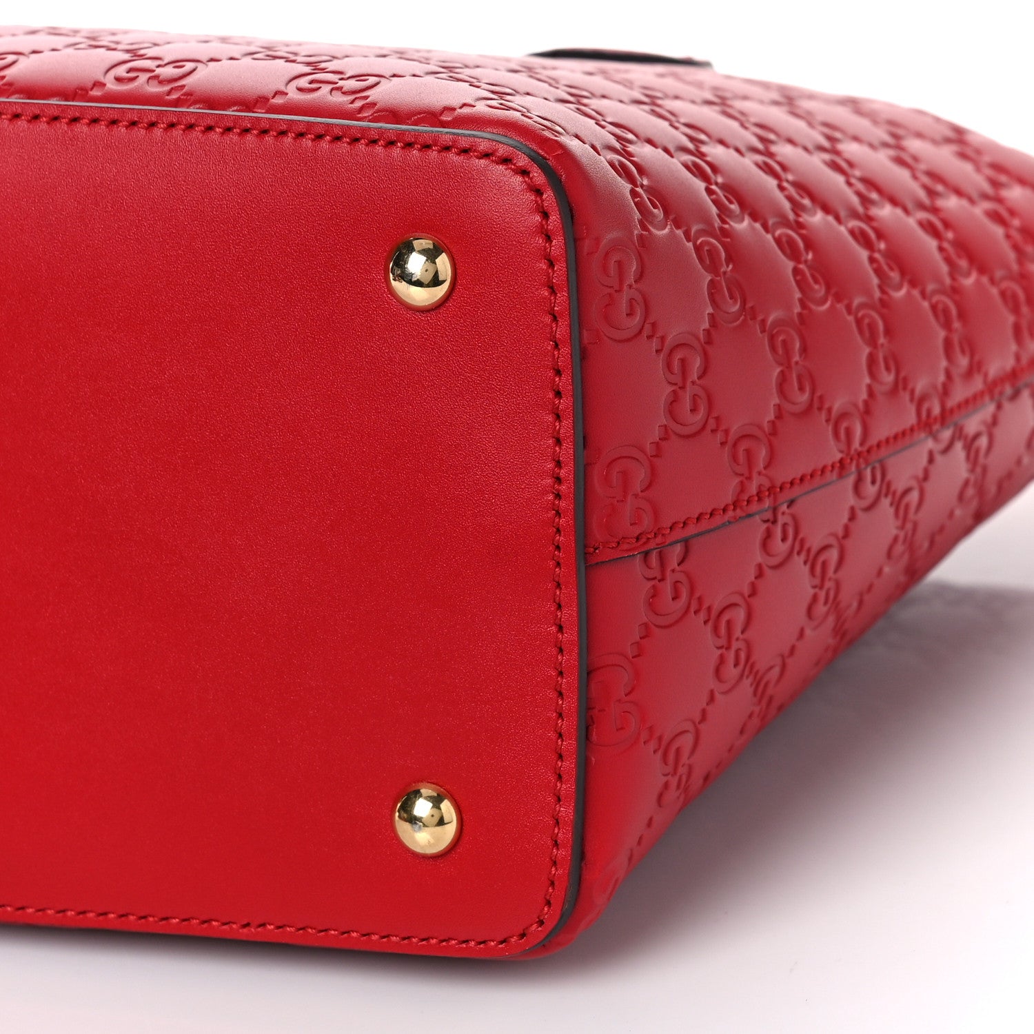 Gucci Guccissima Linea A Foldover Tote Red 9 of 9