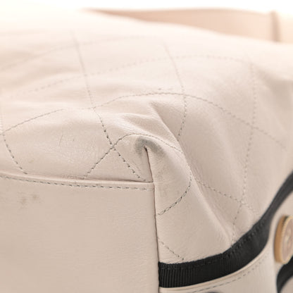 Chanel Calfskin Stitched Large Button Up Hobo Beige 11 of 16