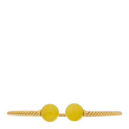 David Yurman 18K Yellow Gold Yellow Agate 10mm Solari Bracelet 1 of 3