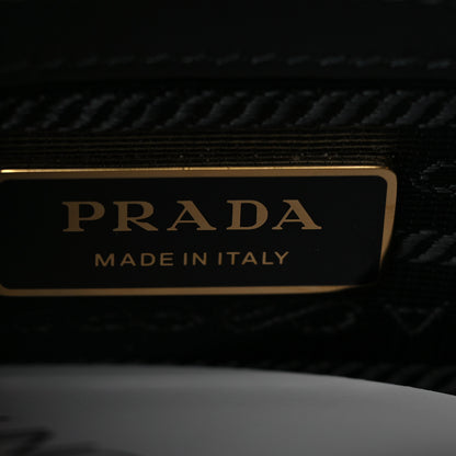Prada Jacquard Saffiano Triangolo Symbole Embroidered Small Tote Black Corda 6 of 10