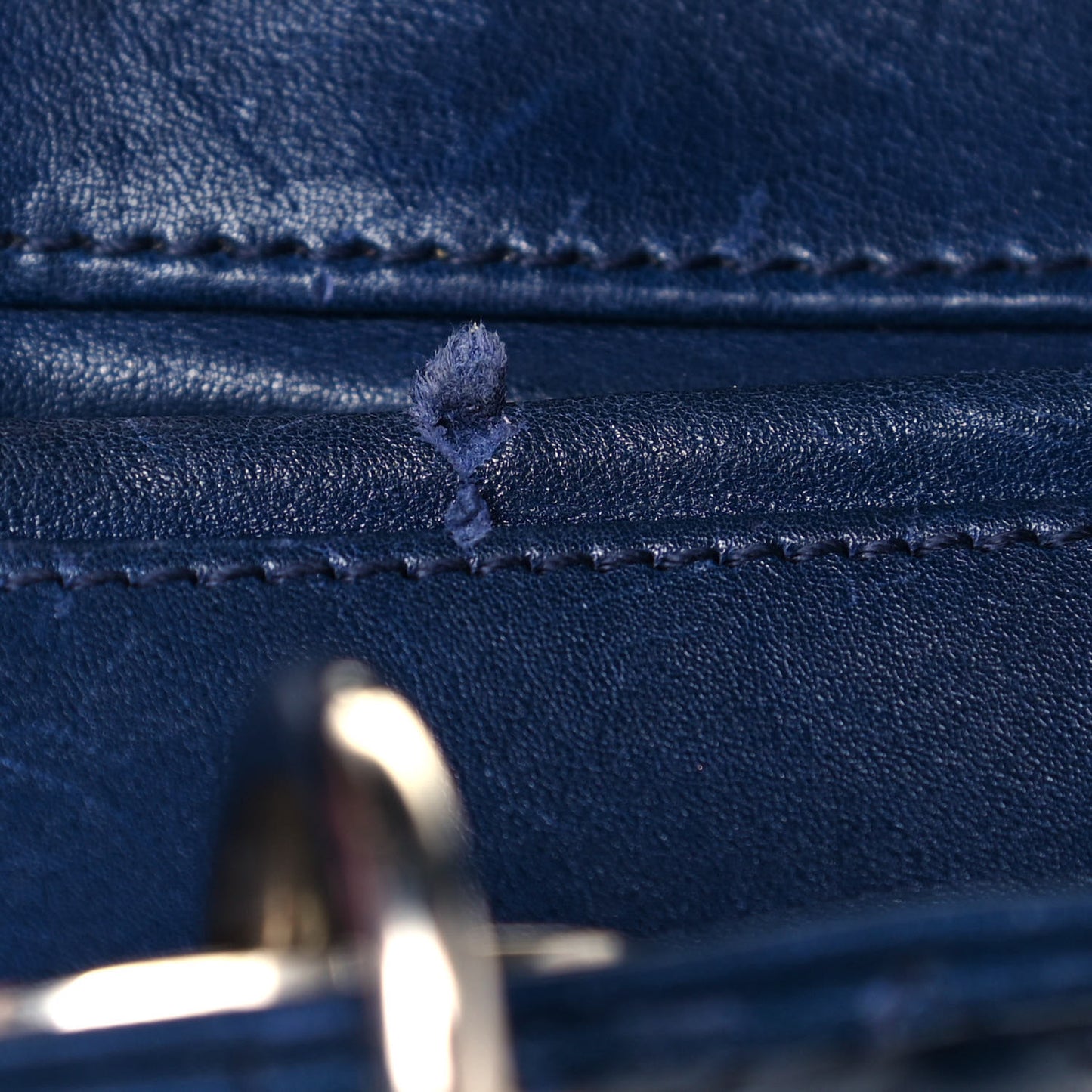 Lambskin Cannage Large Lady Dior Blue