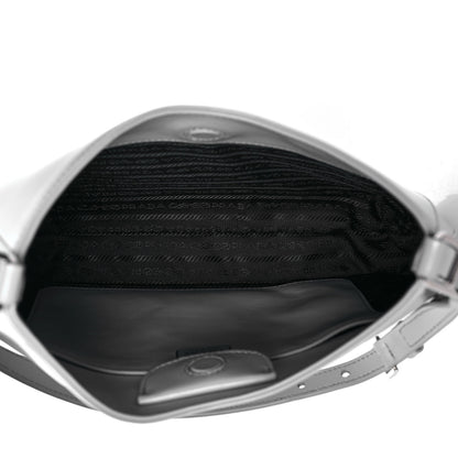 Prada Spazzolato Cleo Adjustable Strap Shoulder Bag Fiordaliso 5 of 9