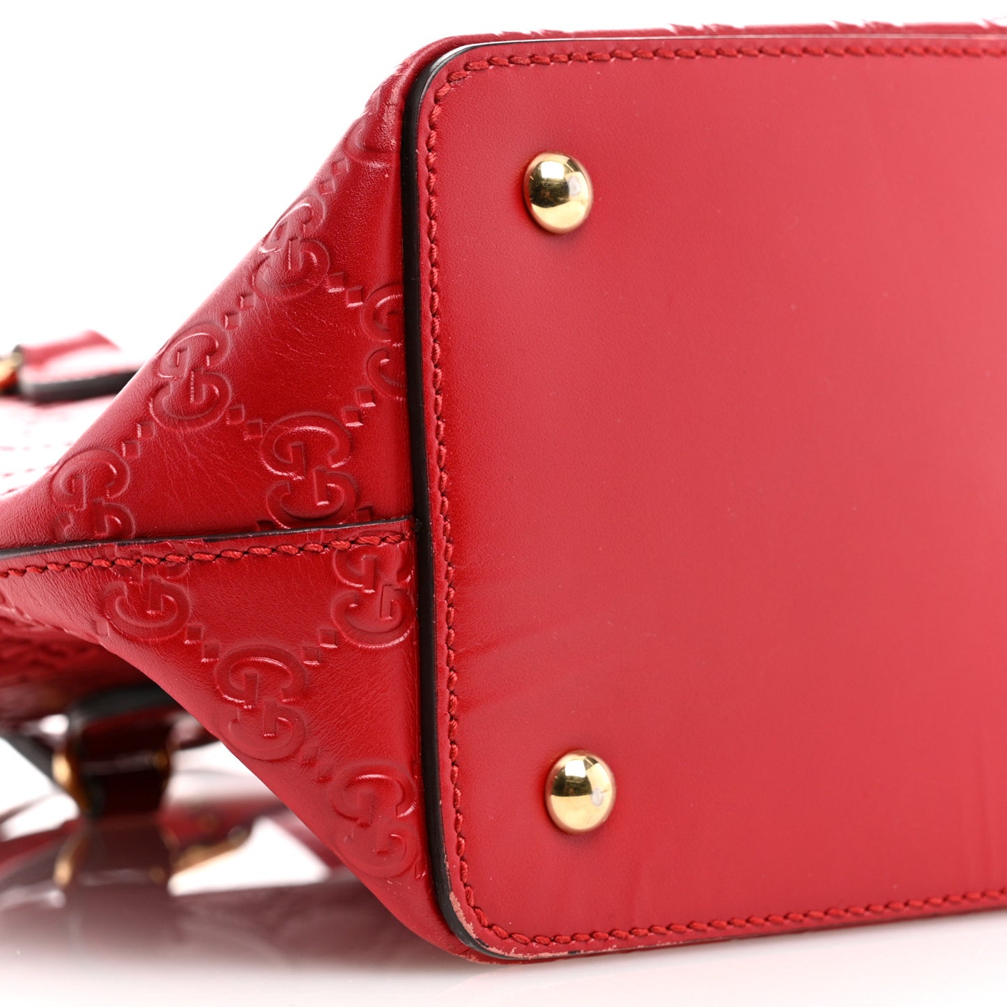 Guccissima Linea A Foldover Tote Red