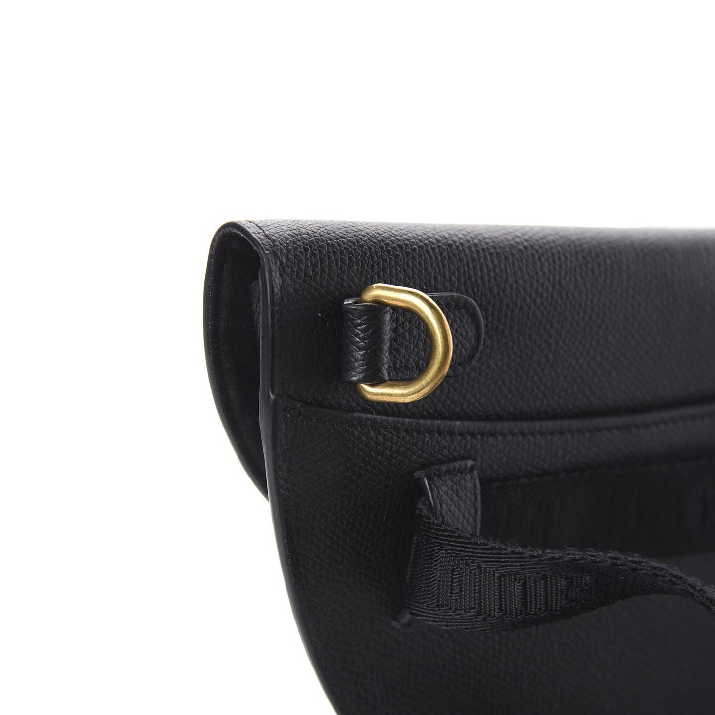 Calfskin Saddle Belt Bag Black