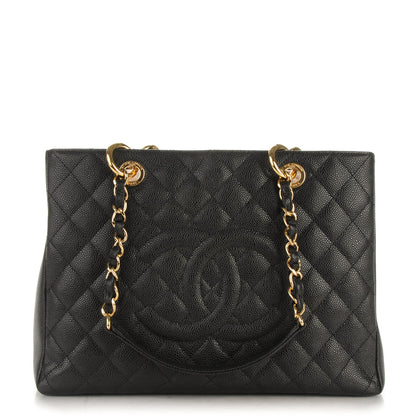 Chanel Caviar Quilted Grand Shopping Tote GST Black 1 of 7