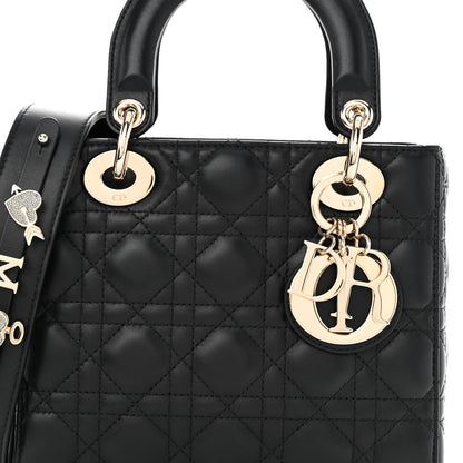 Christian Dior CHRISTIAN DIOR Lambskin Cannage Small My ABCDior Lady Dior Black 6 of 8