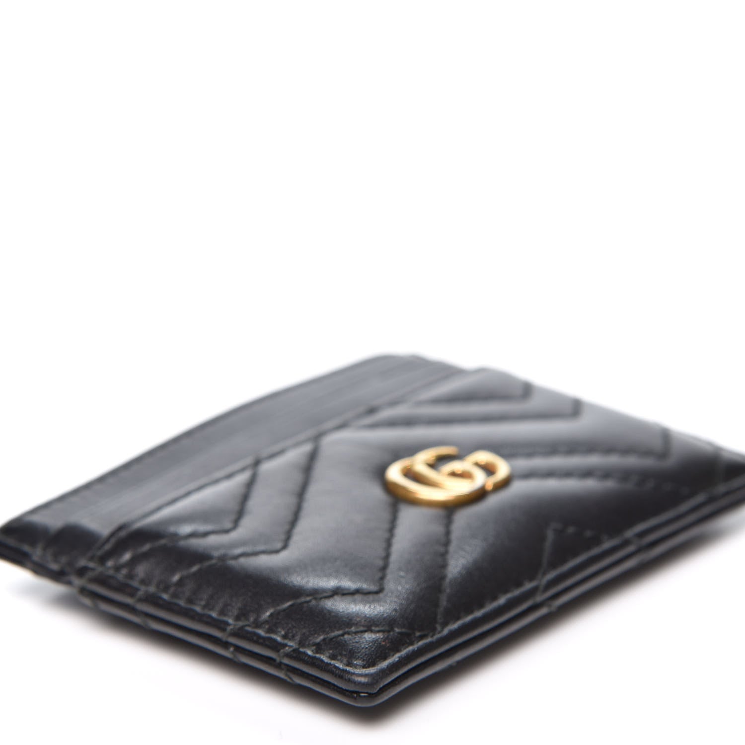 Gucci Calfskin Matelasse GG Marmont Card Holder Black 5 of 8