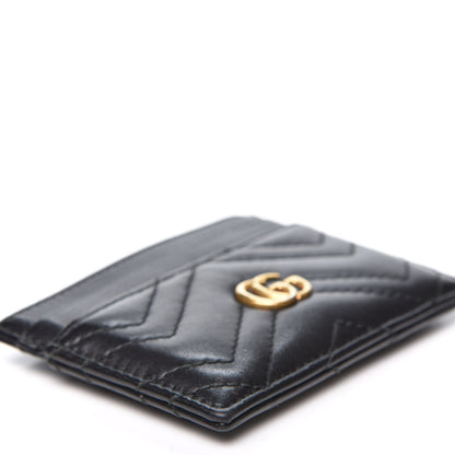 Gucci Calfskin Matelasse GG Marmont Card Holder Black 5 of 8