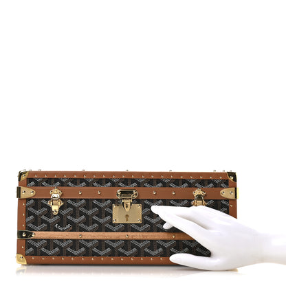 Goyard Goyardine 352 Trunk Black Tan 2 of 12