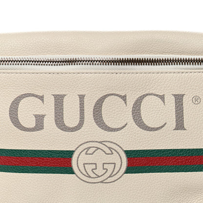 Gucci Grained Calfskin Logo Belt Bag White 8 of 10