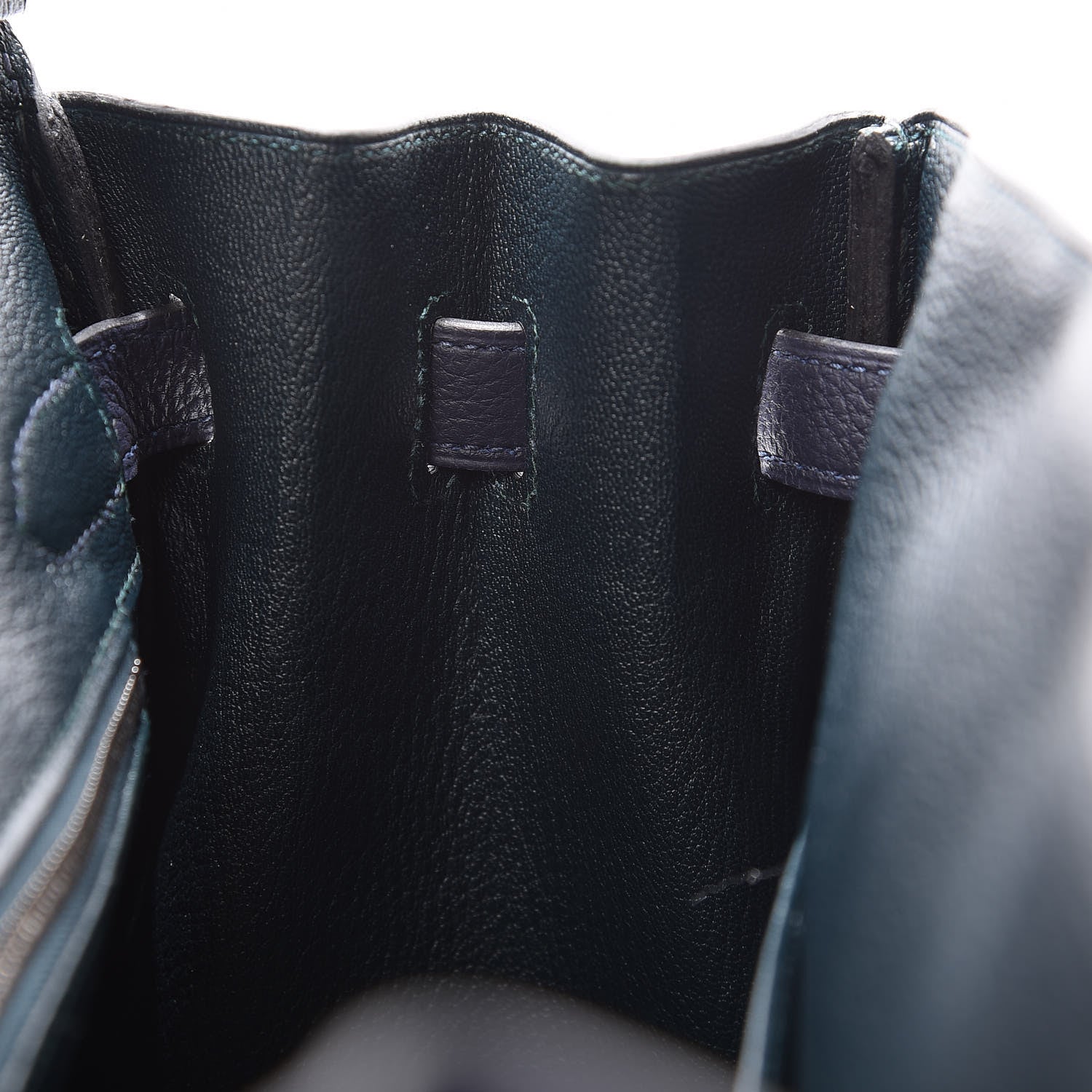 Hermes Togo Swift Officier Birkin 30 Bleu Nuit Vert Cypress 13 of 39