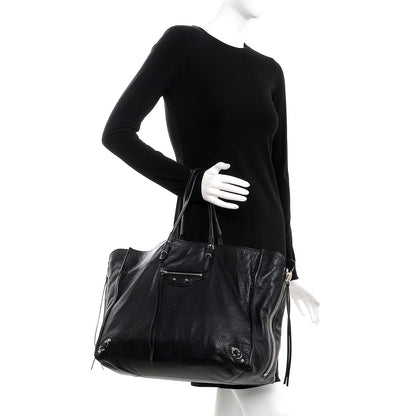 Balenciaga Supple Calfskin Papier A4 Zip Around Tote Black 2 of 12