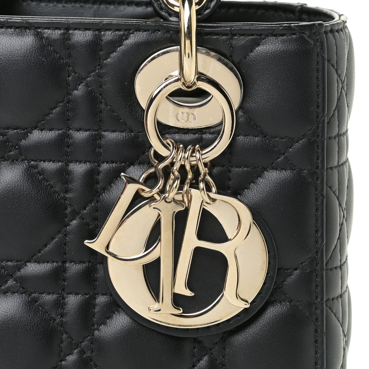 Lambskin Cannage Small My ABCDior Lady Dior Black