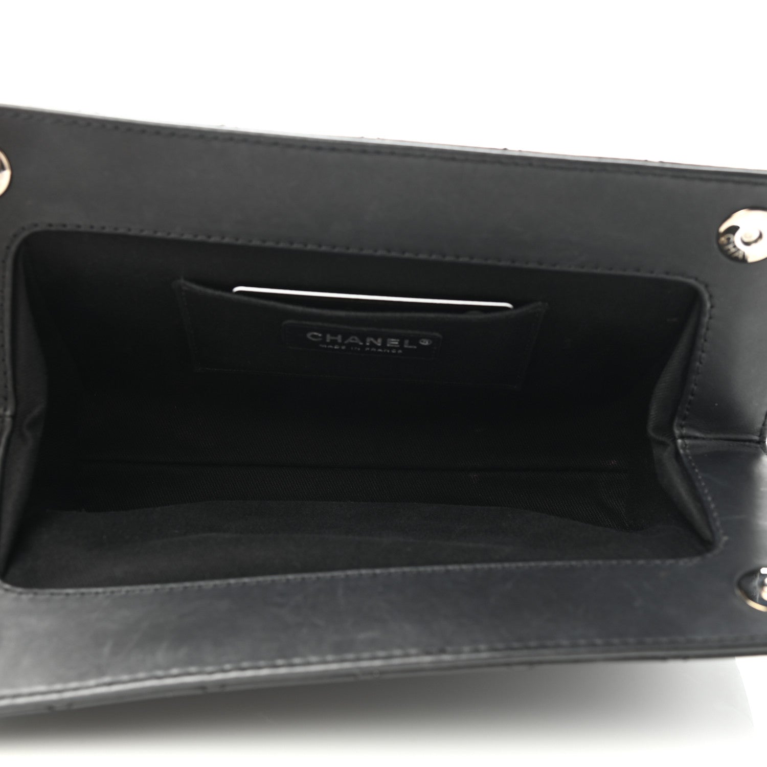 Chanel Patent CC Quilted Timeless Clutch Black 4 of 6