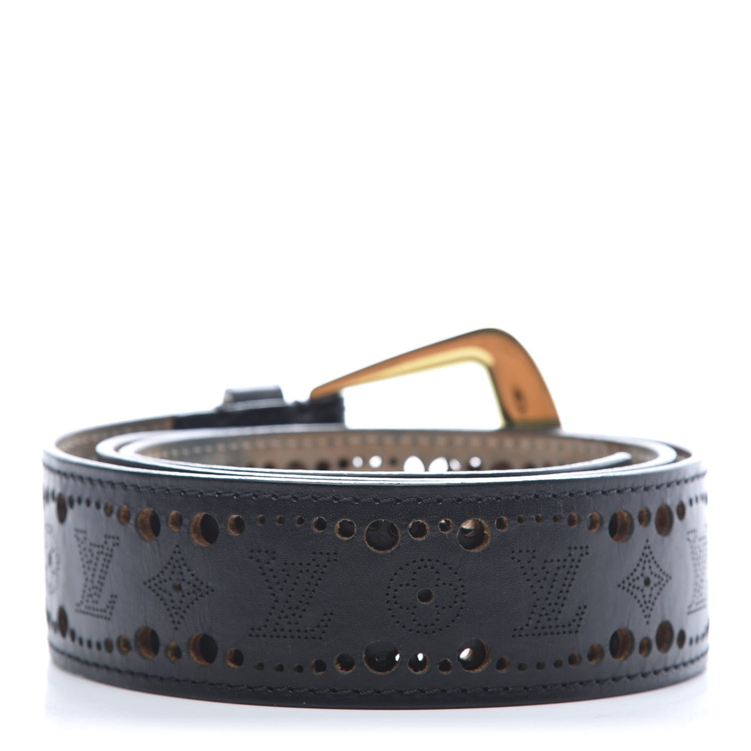Louis Vuitton Nomade Perforation Belt 85 34 Black 2 of 8