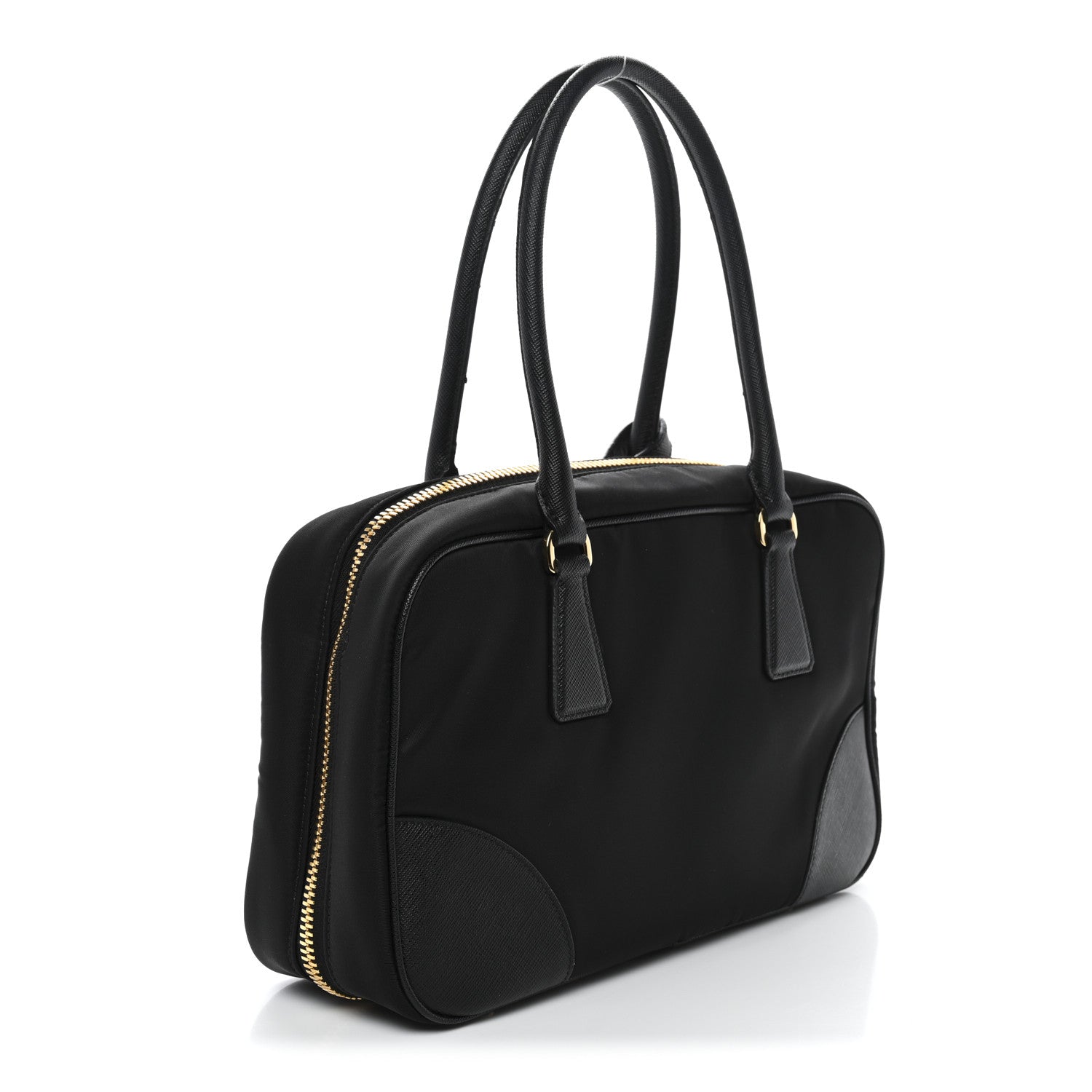 Prada Re-Nylon Saffiano Medium Re-Edition 1978 Two Handle Bag Black 3 of 13